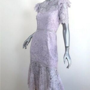 SAYLOR Lace Dress in Lavender (L)